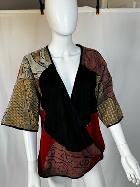 Judith Ann Creations Black Genuine Leather Jacket - M